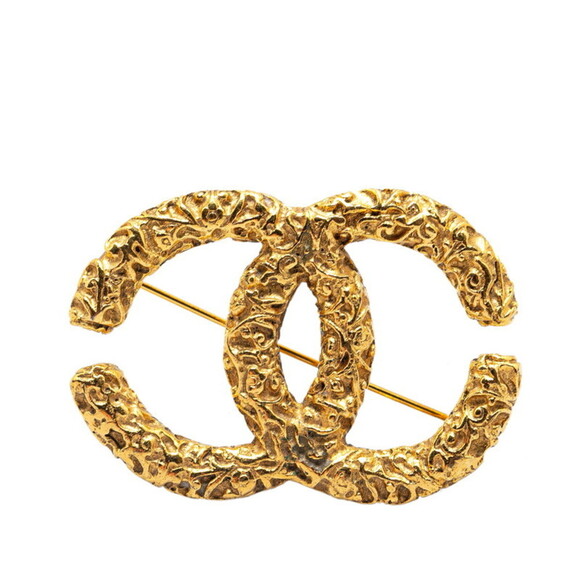 CHANEL Green Coco Mark Brooch - Picture 1 of 5